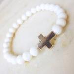 Sideways cross bracelet str..