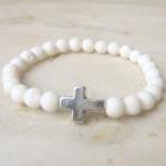 Sideways cross bracelet str..