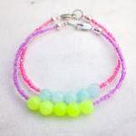 Bracelets neon beaded brace..