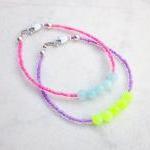 Bracelets neon beaded brace..