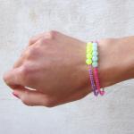 Bracelets neon beaded brace..
